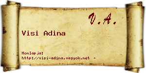 Visi Adina névjegykártya